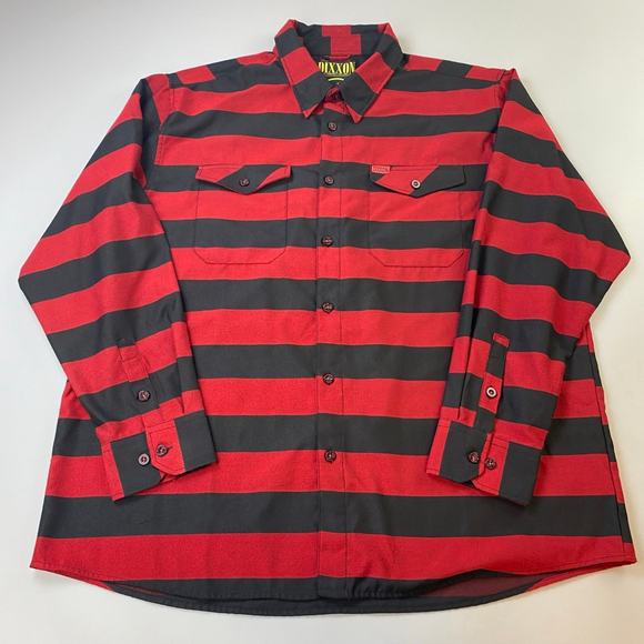 DIXXON Other - DIXXON Flannel Shirt Mens 3X The Cobain Red Black Striped Flannel Grunge Nirvana